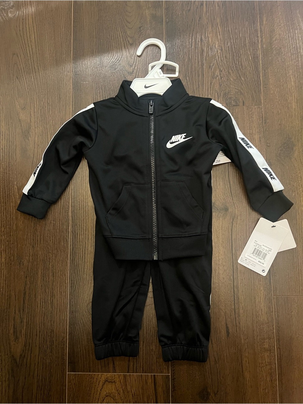Nike two piece black and white track suit
